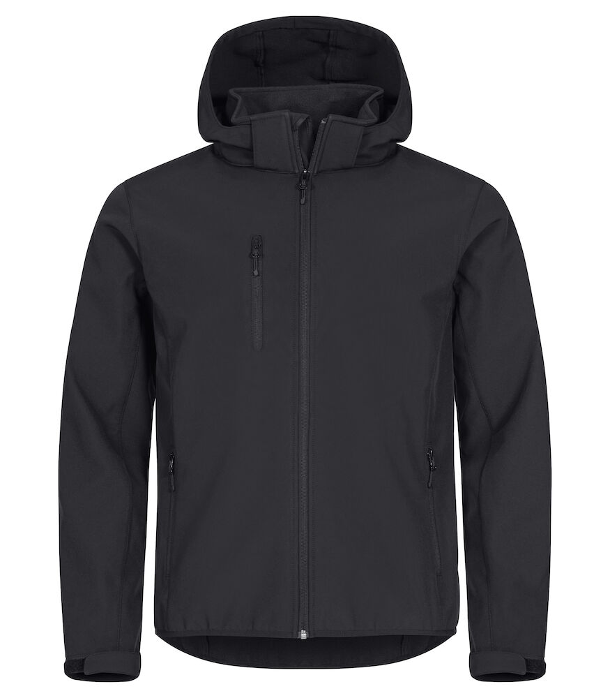 0200912-99_ClassicSoftshellHoody_Black_front | fil - magic Stickerei Berther