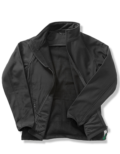 RT231F Softshell-Fleece-Jacket_Women_Black_Front | fil - magic Stickerei Berther