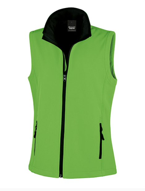 RT232F_Softshell Bodywarmer_Women_Green_Front1 | fil - magic Stickerei Berther