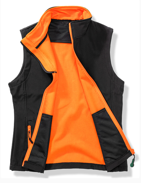 RT232F_Softshell Bodywarmer_Women_Orange_Front1 | fil - magic Stickerei Berther
