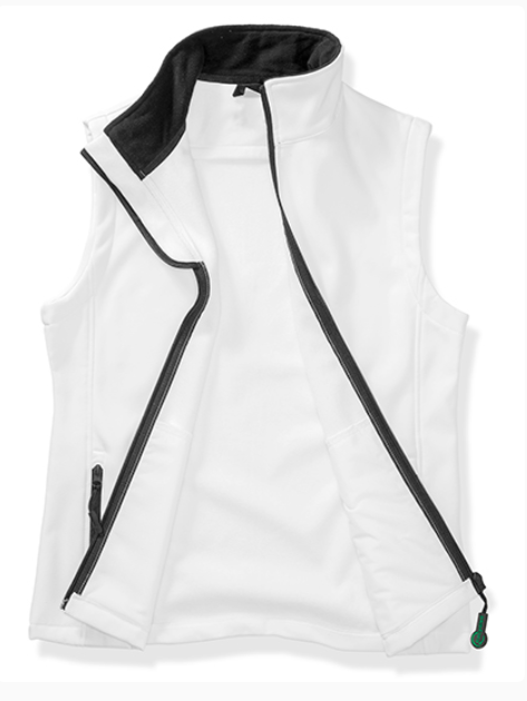 RT232F_Softshell Bodywarmer_Women_White_Front1 | fil - magic Stickerei Berther