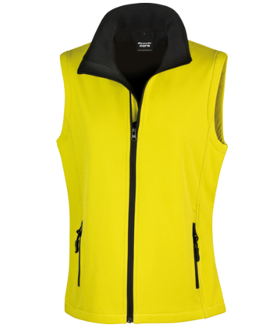 RT232F_Softshell Bodywarmer_Women_Yellow_Front | fil - magic Stickerei Berther