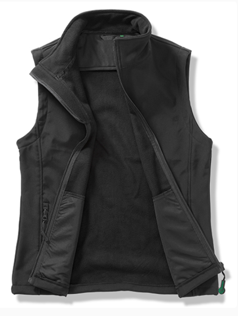 RT232_Softshell Bodywarmer_Men_Black_Front1 | fil - magic Stickerei Berther