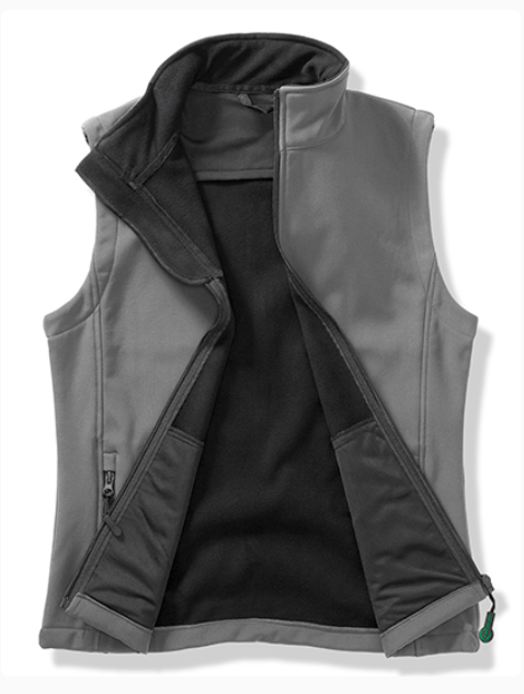 RT232_Softshell Bodywarmer_Men_Charcoal_Front1 | fil - magic Stickerei Berther