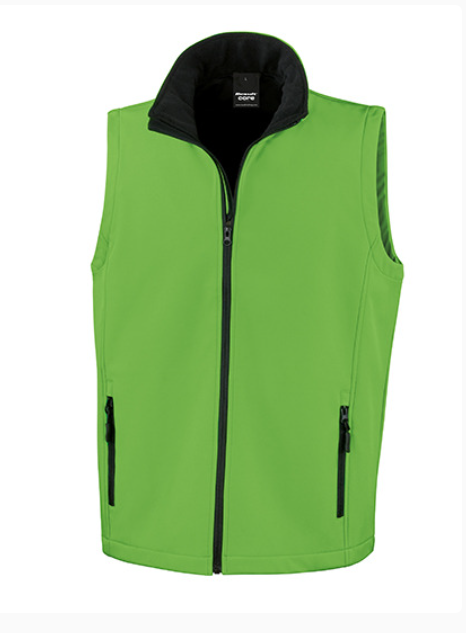 RT232_Softshell Bodywarmer_Men_Green_Front1 | fil - magic Stickerei Berther