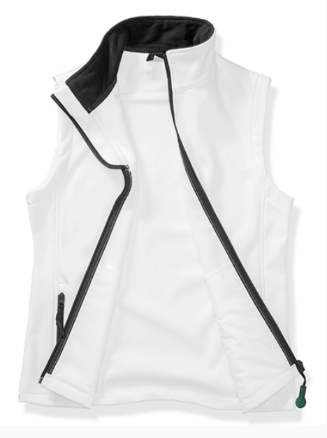 RT232_Softshell Bodywarmer_Men_White_Front1 | fil - magic Stickerei Berther