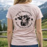 Damen T-Shirt V-Ausschnitt – Grösse L | Heimatliebe Edition