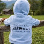 Kinder Zip-Hoodie „Heimatliebe" - Hellblau