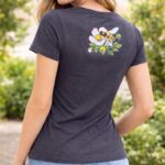 Damen T-Shirt – Grösse L | Bienen Edition (Dunkelgrau)