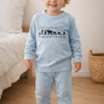 Kinder Pyjama „Heimatliebe" - Hellblau