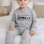Kinder Pyjama „Heimatliebe" - Hellgrau