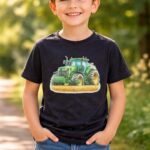 Kinder T-Shirt „Grüner Traktor" - Gr. 9-10 Jahre