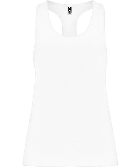 RY6656_White | fil - magic Stickerei Berther Plain white sleeveless tank top with a racerback, photographed against a white background, no visible design.